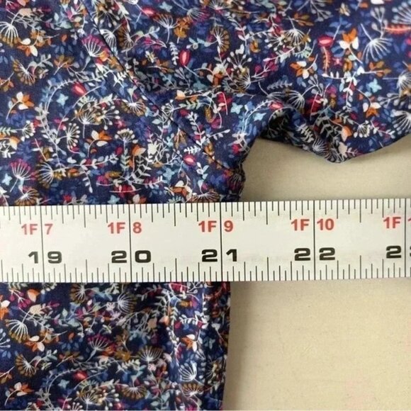 English Laundry Button Up Shirt Short Sleeve Stretch Fitted Casual Blue Medium - Picture 14 of 16